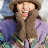 Happymess - Merino Fäustlinge • Teddy Brown - Handschuhe - ROSA ECK