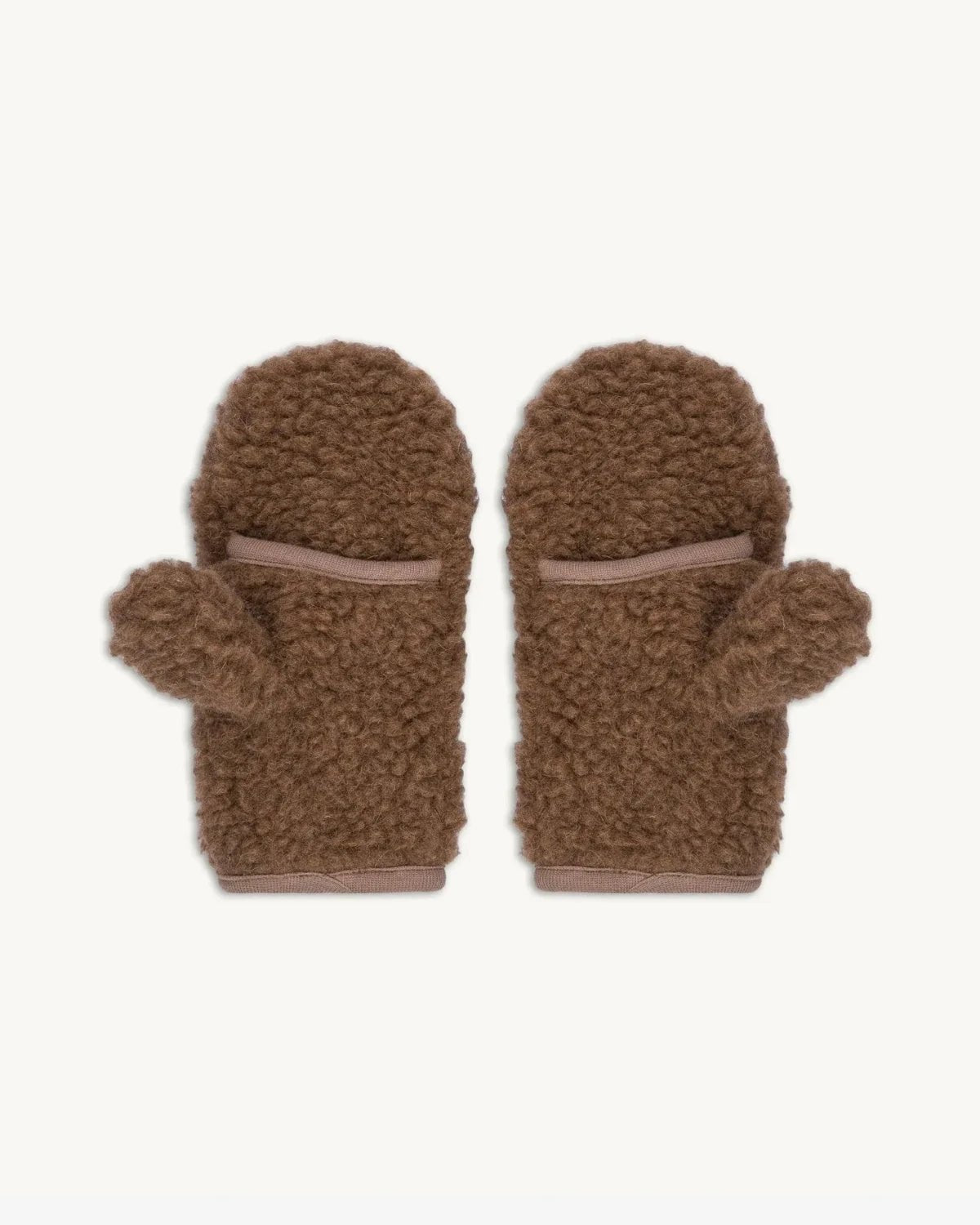 Happymess - Merino Fäustlinge • Teddy Brown - Handschuhe - ROSA ECK