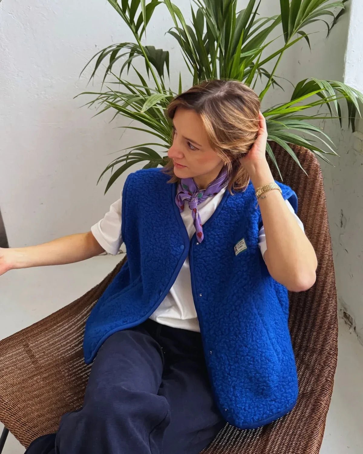 Happymess - Merino Wollweste • Cobalt - Weste - ROSA ECK