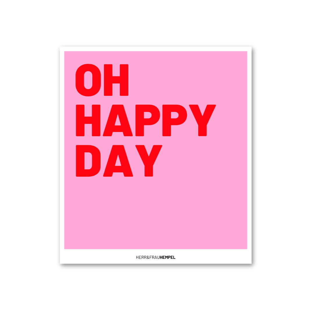 HERR&FRAUHEMPEL - OH HAPPY DAY Schwammtuch - ROSA ECK - , ,
