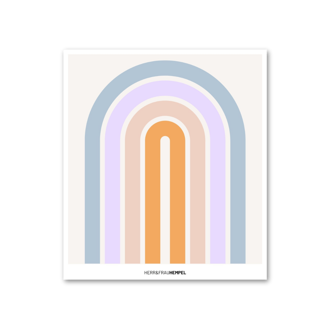 HERR&FRAUHEMPEL - REGENBOGEN Schwammtuch - ROSA ECK - , ,