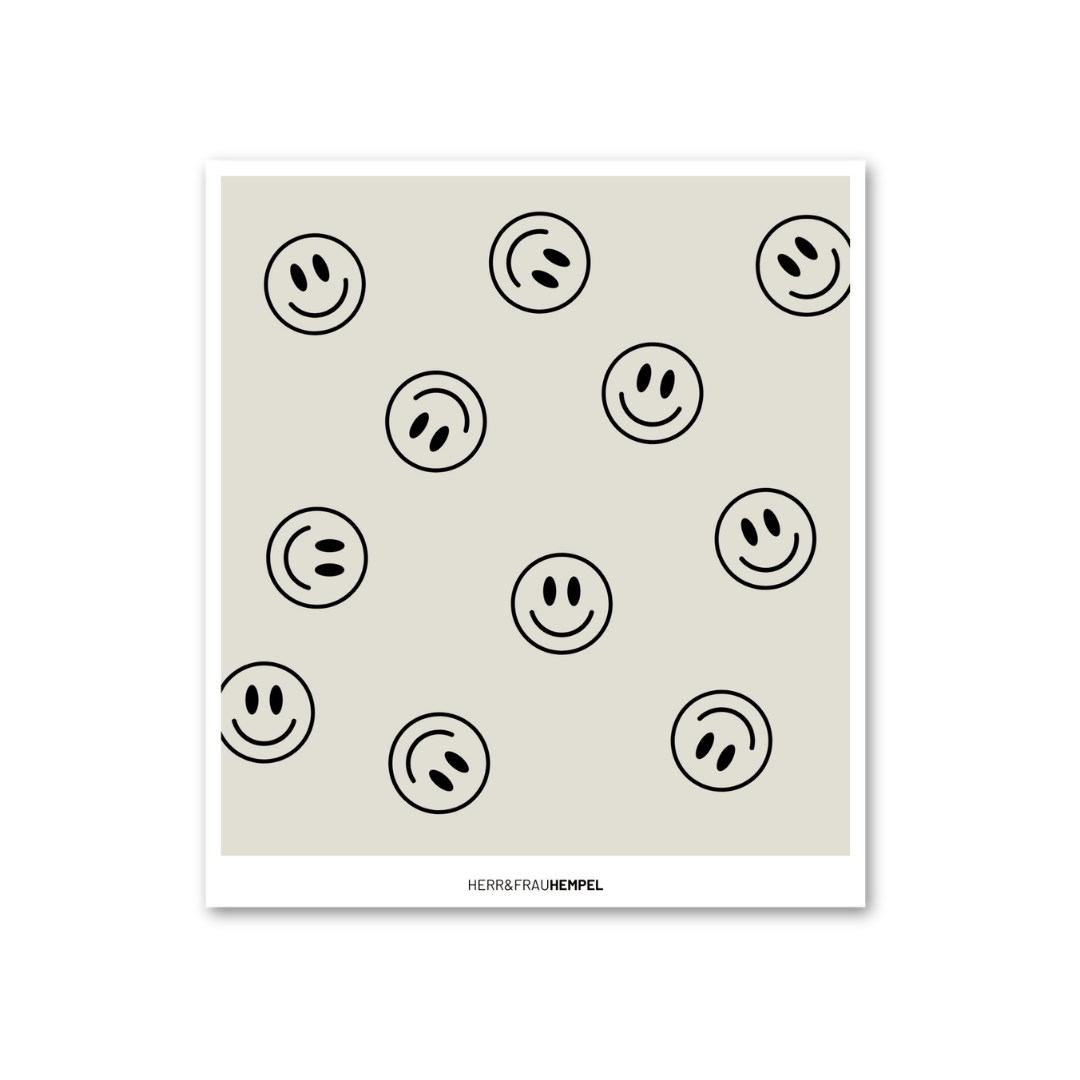 HERR&FRAUHEMPEL - SMILEYS Schwammtuch - ROSA ECK - , ,