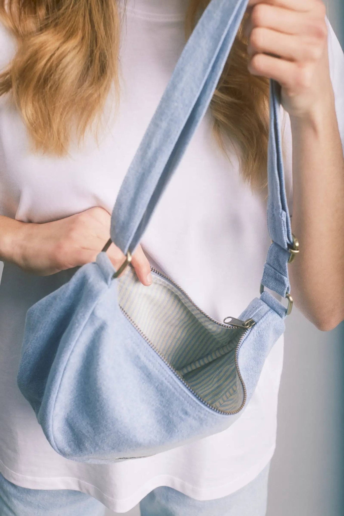 Hindbag - ANDREA Bananabag Jeans Blau - ROSA ECK - Blau, Denim bleu,