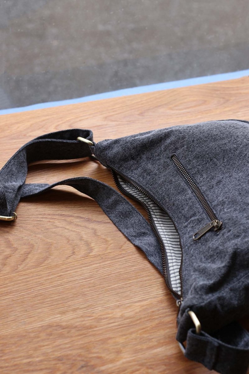 Hindbag - ANDREA Bananabag Jeans Grau - ROSA ECK - Denim gris, ,