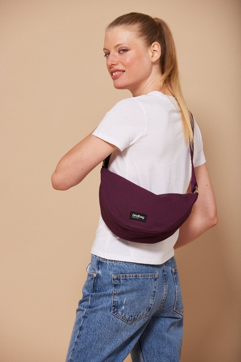 Hindbag - ANDREA Bananabag Pflaumenrot - ROSA ECK - Pflaume, Prune,