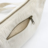 Hindbag - ANDREA Bananabag | Velours Cord Beige - ROSA ECK - Weiß, ,