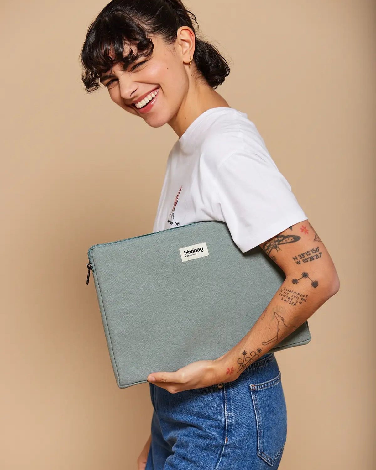 Hindbag - AVA Laptoptasche S (13 Zoll) | Sage - Laptoptasche - ROSA ECK - Grün, Sauge,