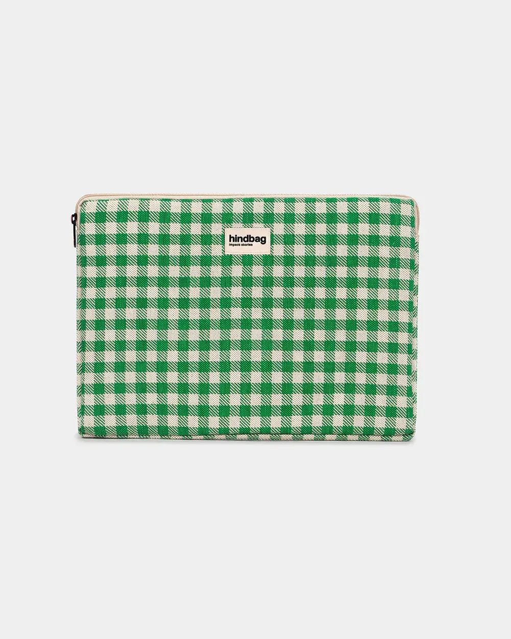 Hindbag - AVA S Laptoptasche (13 Zoll) • Grün Kariert - Laptoptasche - ROSA ECK Concept Store