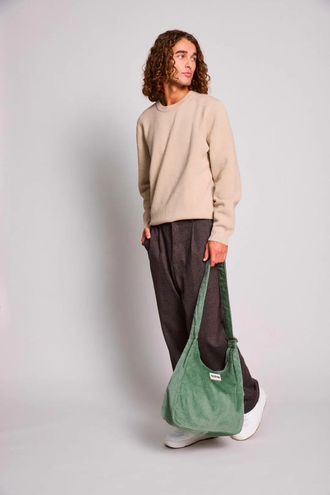 Hindbag - CLAIRE Hobo - Tasche • Cord Mintgrün - Schultertasche - ROSA ECK