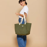 Hindbag - CLAUDE Einkaufstasche Olivgrün - ROSA ECK - Olive, ,