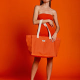 Hindbag - CLAUDE Einkaufstasche Orange - ROSA ECK - Holi orange, ,