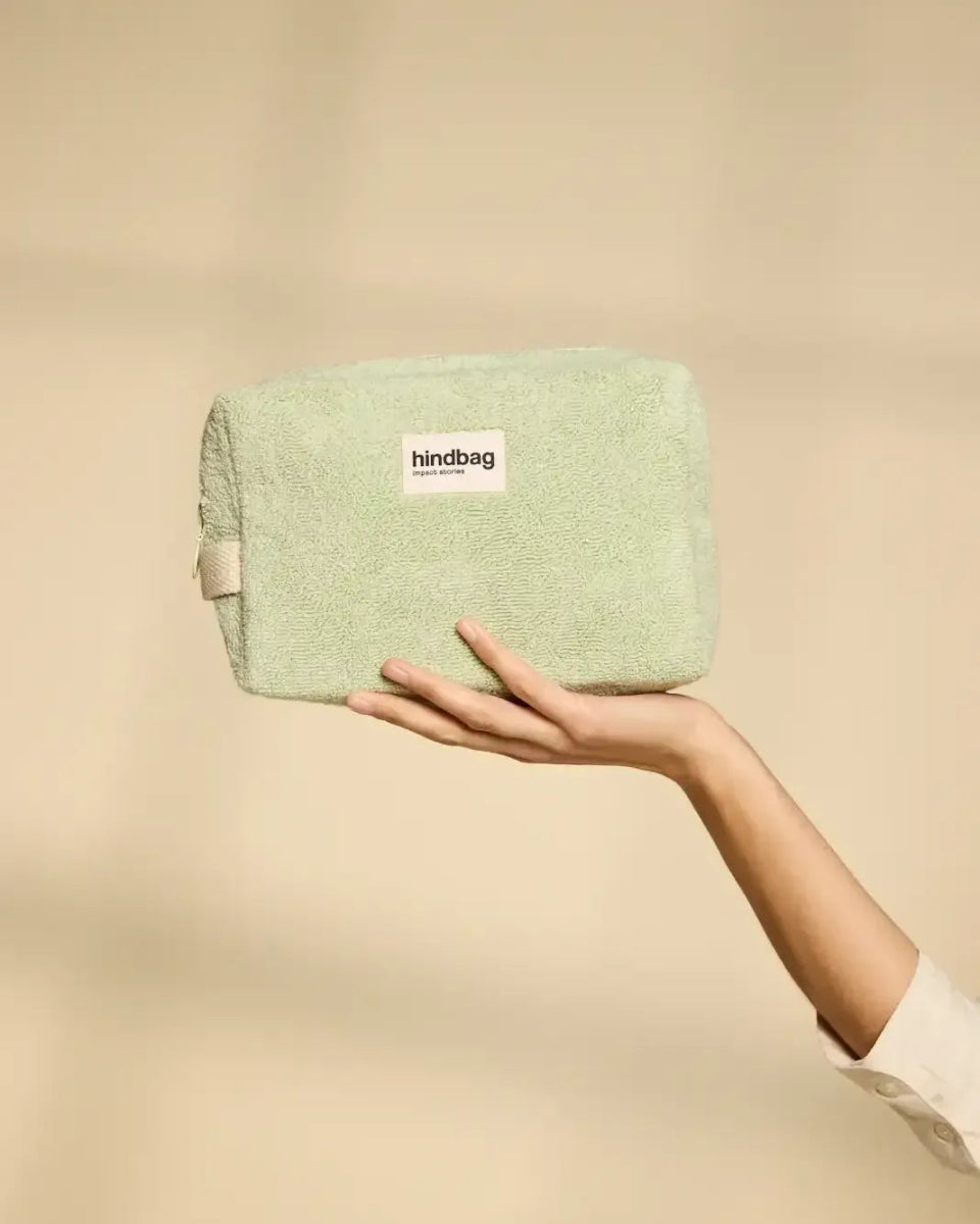 Hindbag - LEON Kosmetiktasche • Frottee Grün - Tasche - ROSA ECK Concept Store