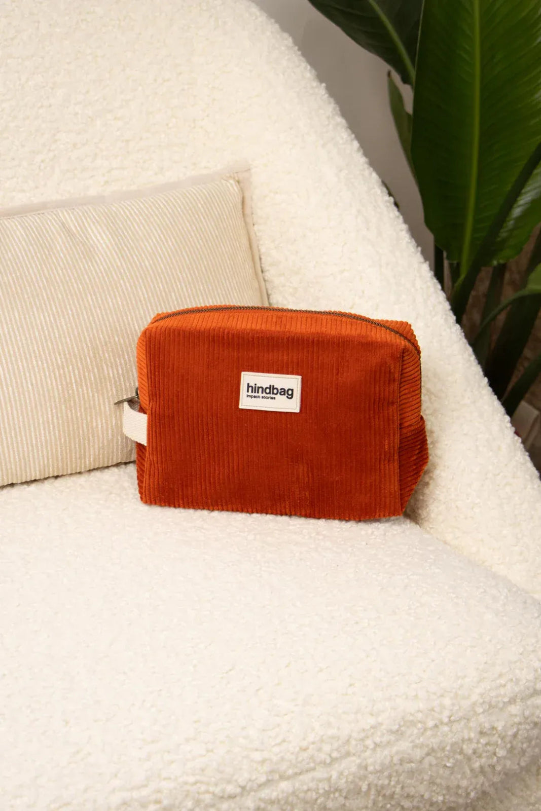 Hindbag - LÉON Kulturbeutel • Cord Ziegelrot - Kulturbeutel - ROSA ECK