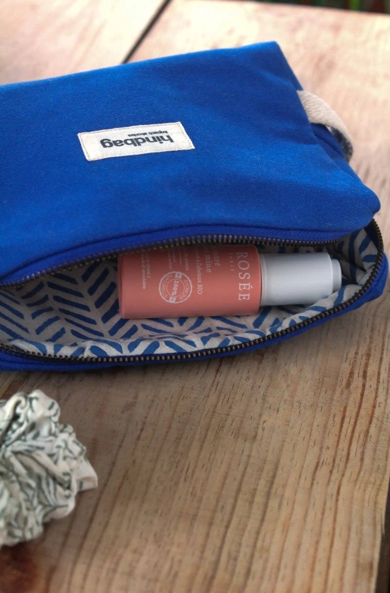 Hindbag - LEON Kulturbeutel/Kosmetiktasche Blau - ROSA ECK - Blau, Bleu électrique,