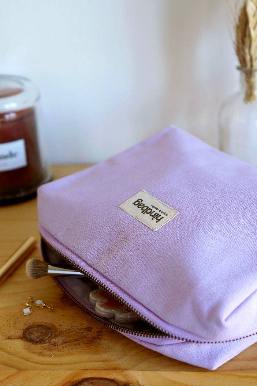 Hindbag - LEON Kulturbeutel/Kosmetiktasche Flieder - ROSA ECK - Flieder, Lilas,