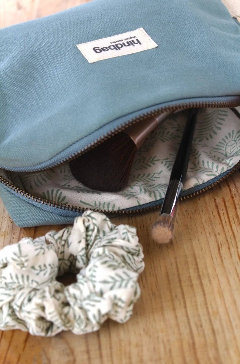Hindbag - LEON Kulturbeutel/Kosmetiktasche Salbeigrün - ROSA ECK - Sauge, ,
