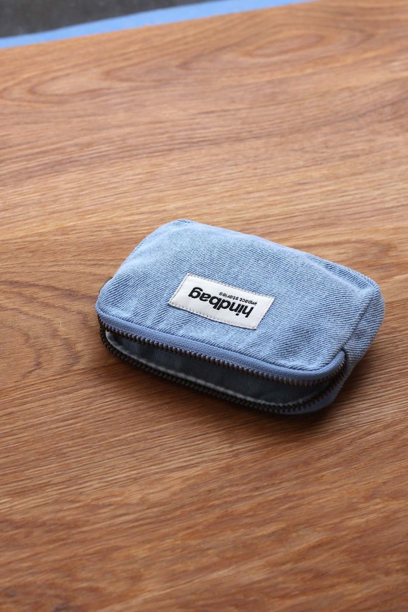 Hindbag - LILI Geldbeutel Jeans Blau - ROSA ECK - Blau, Denim bleu,