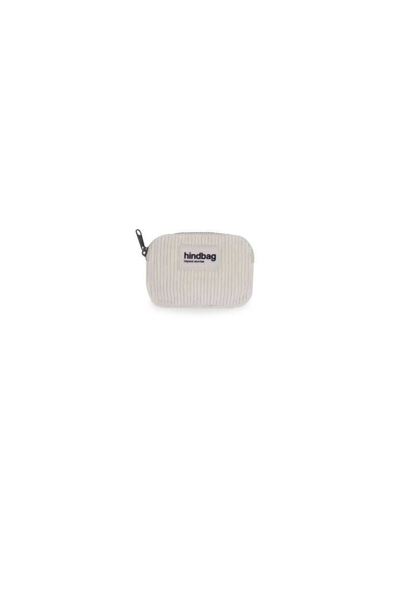 Hindbag - LILI Geldbeutel | Velours Cord Beige - ROSA ECK - Weiß, ,