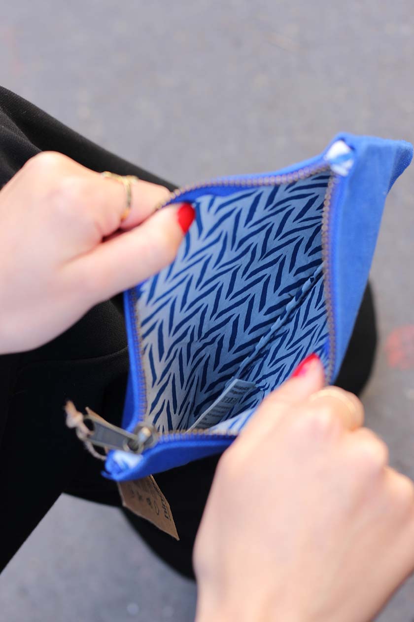 Hindbag - LOU Etui/Mäppchen Blau - ROSA ECK - Blau, Bleu électrique,