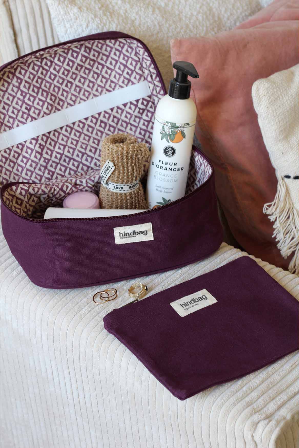 Hindbag - LOU Etui/Mäppchen Pflaumenrot - ROSA ECK - Prune, ,