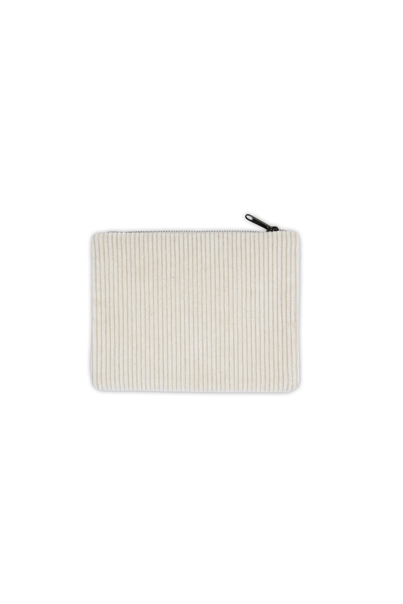 Hindbag - LOU Etui/Mäppchen | Velours Cord Weiß - ROSA ECK - Weiß, ,