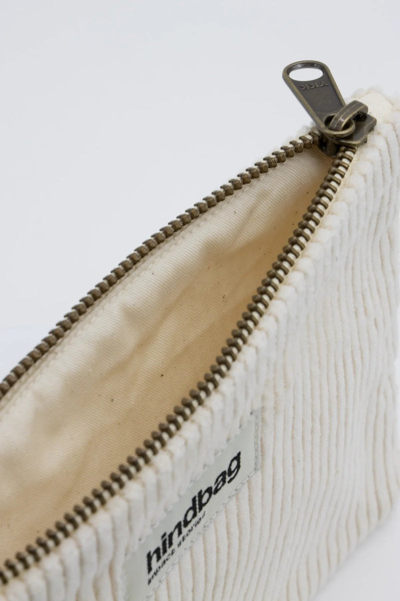 Hindbag - LOU Etui/Mäppchen | Velours Cord Weiß - ROSA ECK - Weiß, ,