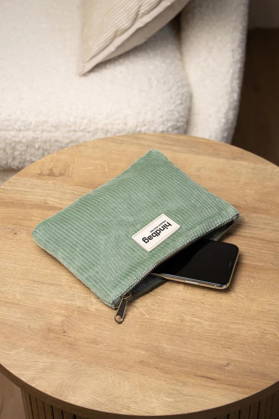 Hindbag - LOU Etuis/Mäppchen • Cord Mintgrün - Beutel - ROSA ECK