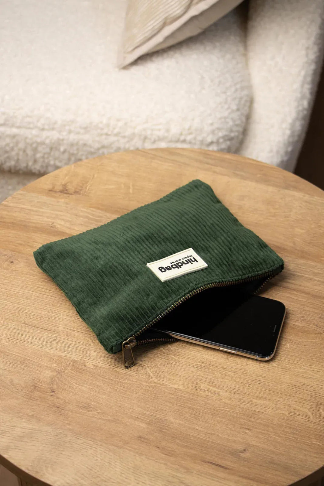 Hindbag - LOU Etuis/Mäppchen • Cord Tannengrün - Beutel - ROSA ECK