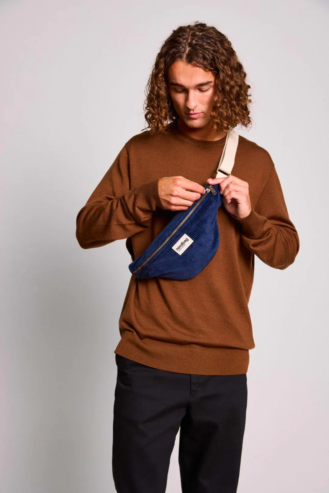 Hindbag - OLIVIA Bauchtasche • Cord Marineblau - Bauchtasche - ROSA ECK