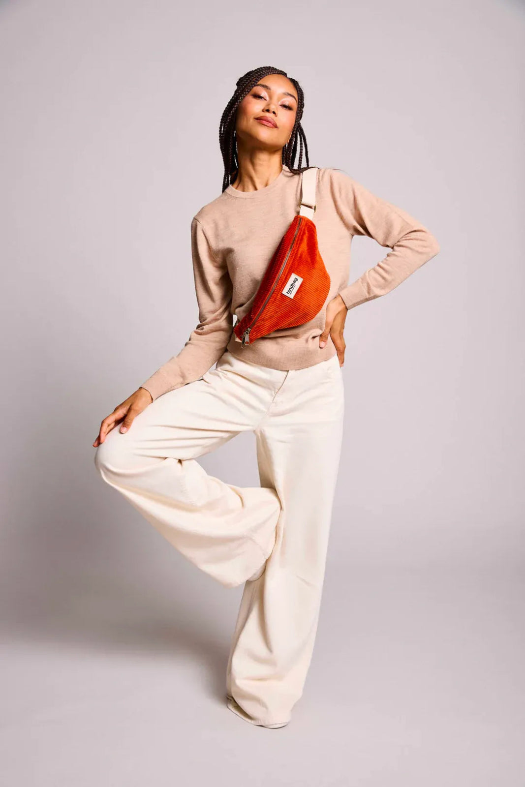 Hindbag - OLIVIA Bauchtasche • Cord Ziegelrot - Bauchtasche - ROSA ECK
