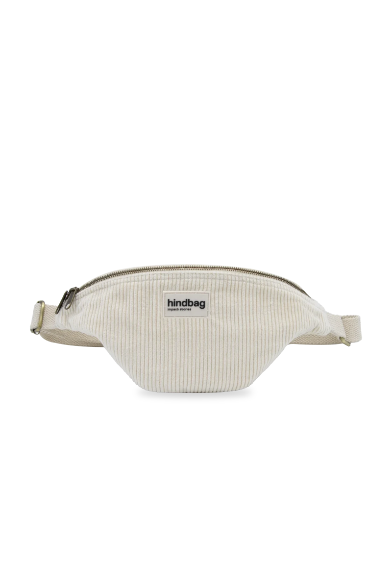 Hindbag - OLIVIA Bauchtasche | Velours Cord Weiß - ROSA ECK - Weiß, ,