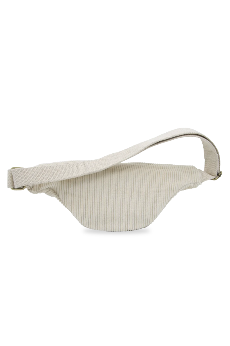 Hindbag - OLIVIA Bauchtasche | Velours Cord Weiß - ROSA ECK - Weiß, ,