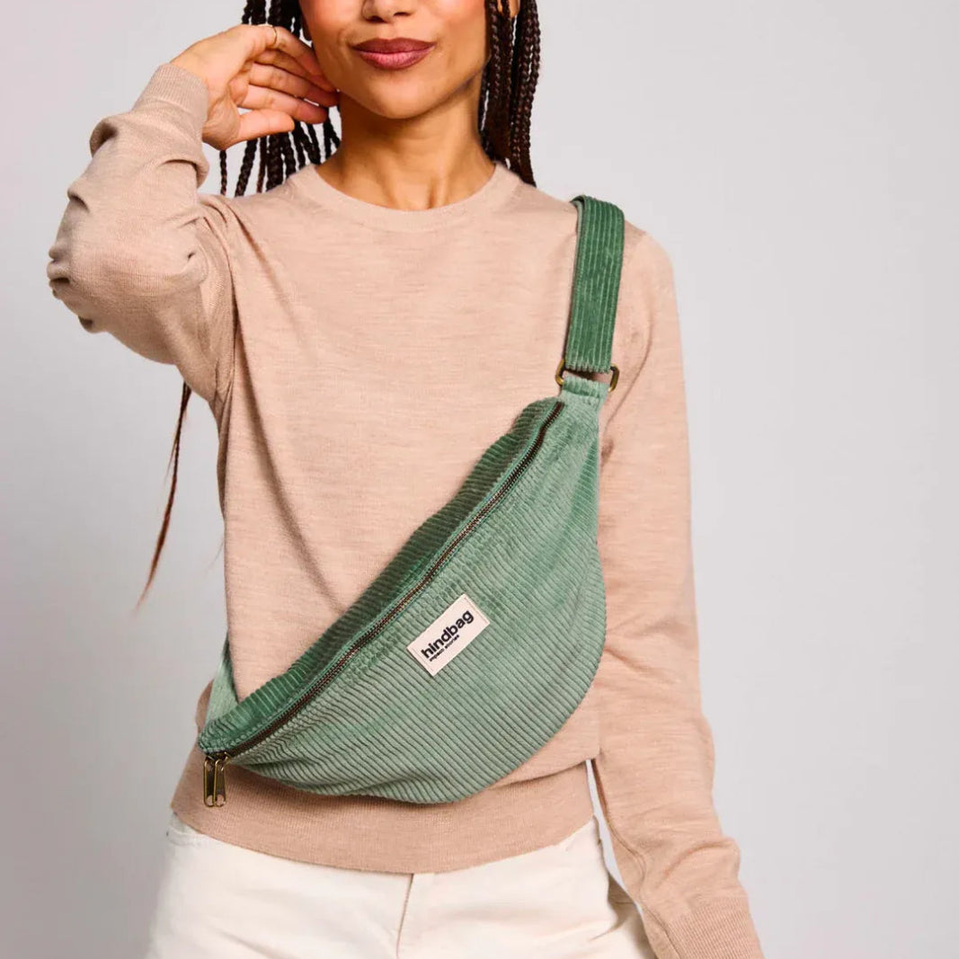 Hindbag - SASHA Bauchtasche • Cord Mintgrün - Bauchtasche - ROSA ECK