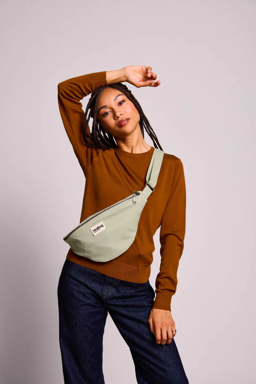 Hindbag - SASHA Bauchtasche • Lehmgrün - Bauchtasche - ROSA ECK