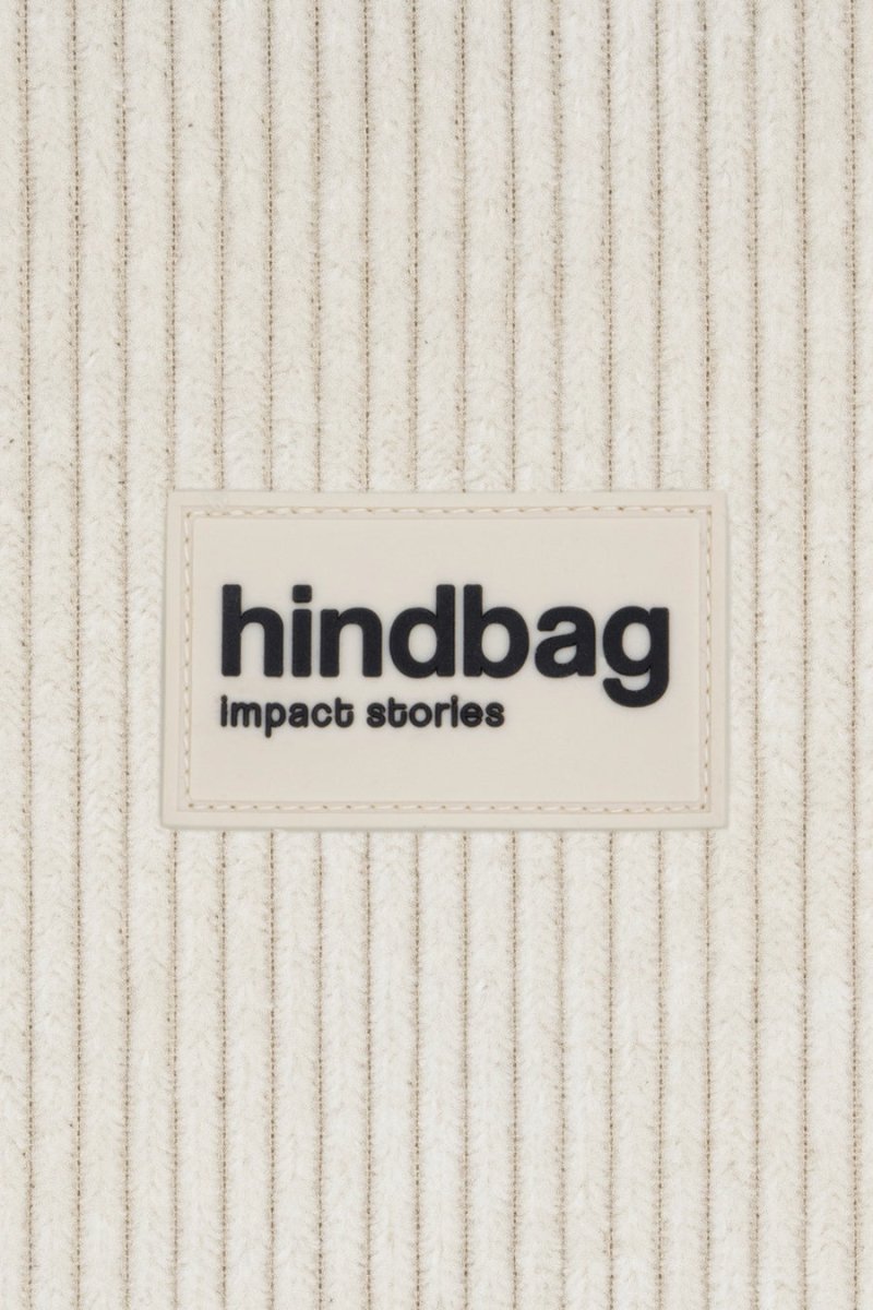 Hindbag - SASHA Bauchtasche | Velours Cord Weiß - ROSA ECK - Weiß, ,