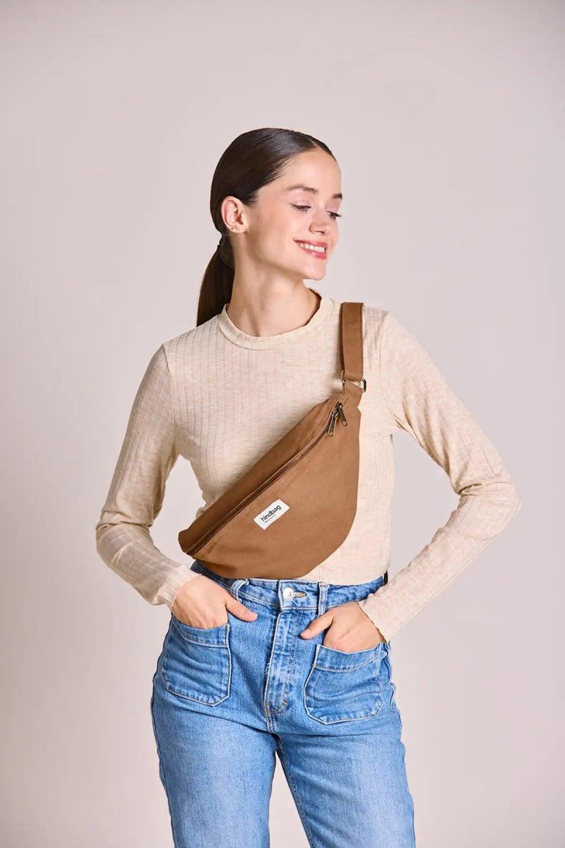 Hindbag - SASHA Bauchtasche Zimt - ROSA ECK - Canelle, ,