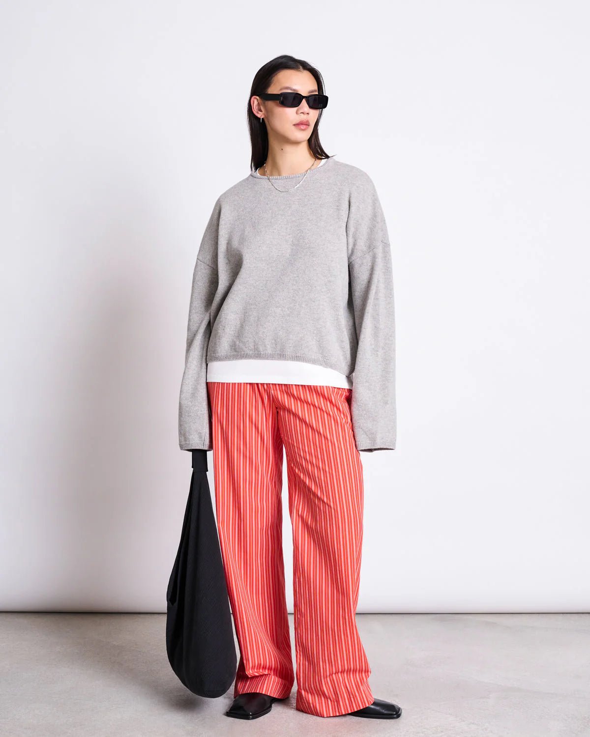 JAN ‘N JUNE - COTTON PANTS SOBY CHERRY RED WHITE STRIPED GOTS - Hose - ROSA ECK