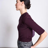 JAN ‘N JUNE - NINA Rip T-Shirt aus Lyocell • Cherry Lacquer - ROSA ECK Concept Store