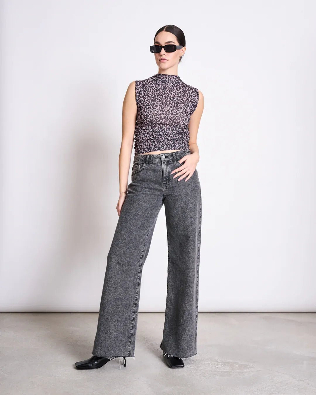 JAN ‘N JUNE - RUFFLE TOP LAGUNA LEO PRINT - Top - ROSA ECK Concept Store
