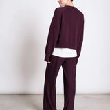 JAN ‘N JUNE - SIVIA Relaxed Crewneck Cardigan • Cherry Lacquer - ROSA ECK Concept Store