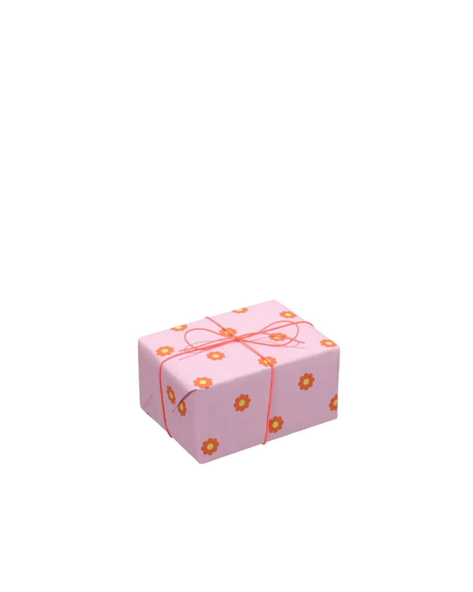 Kado Design - Geschenkpapier • Rosa mit Blumenmuster - Geschenkpapier - ROSA ECK Concept Store