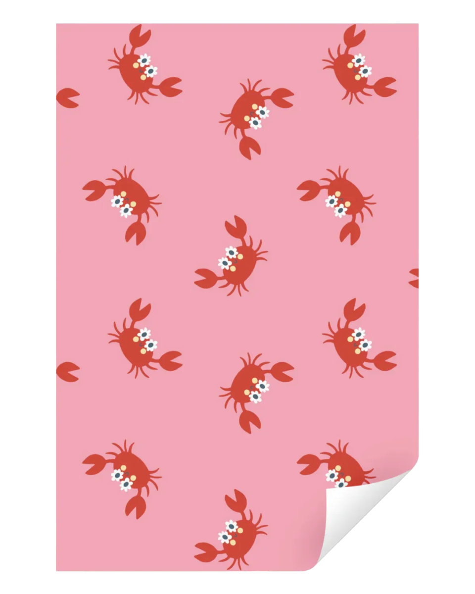 Kado Design - Geschenkpapier • Rosa mit Kraben - Motiv von Anne Pascal - Geschenkpapier - ROSA ECK Concept Store