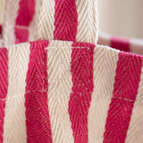 Kado Design - Gestreifte Tragetasche Natur | pink - ROSA ECK Concept Store
