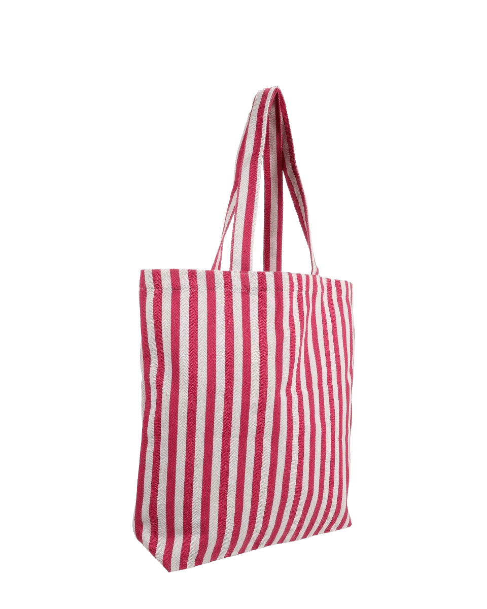 Kado Design - Gestreifte Tragetasche Natur | pink - ROSA ECK Concept Store