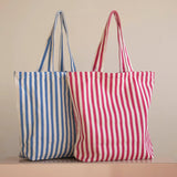 Kado Design - Gestreifte Tragetasche Natur | pink - ROSA ECK Concept Store