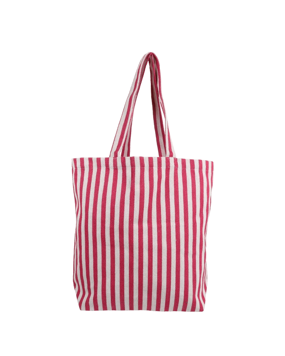 Kado Design - Gestreifte Tragetasche Natur | pink - ROSA ECK Concept Store