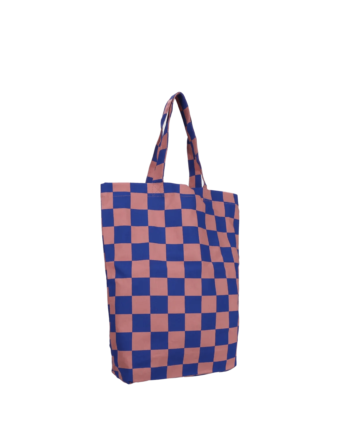 Kado Design - Karierte Tragetasche | cobalt + lychee - ROSA ECK Concept Store