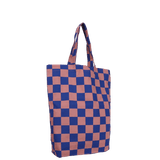 Kado Design - Karierte Tragetasche | cobalt + lychee - ROSA ECK Concept Store