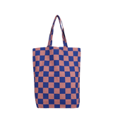 Kado Design - Karierte Tragetasche | cobalt + lychee - ROSA ECK Concept Store