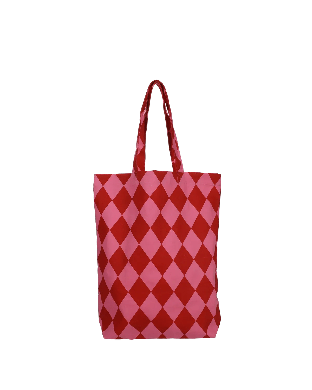 Kado Design - Karierte Tragetasche | diamond grapefruit + brick - ROSA ECK Concept Store